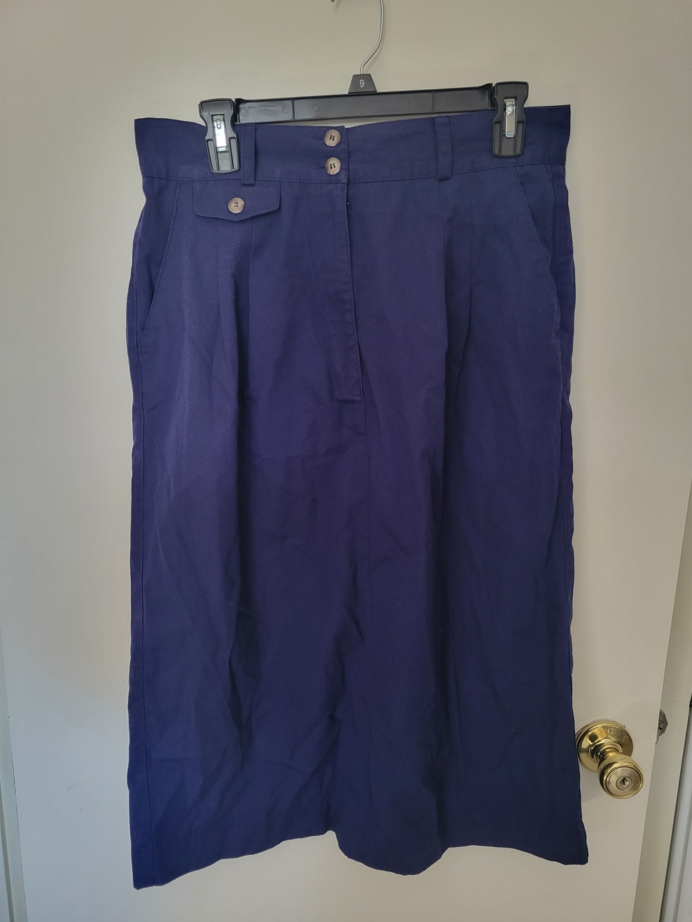 Vintage Navy Midi Skirt